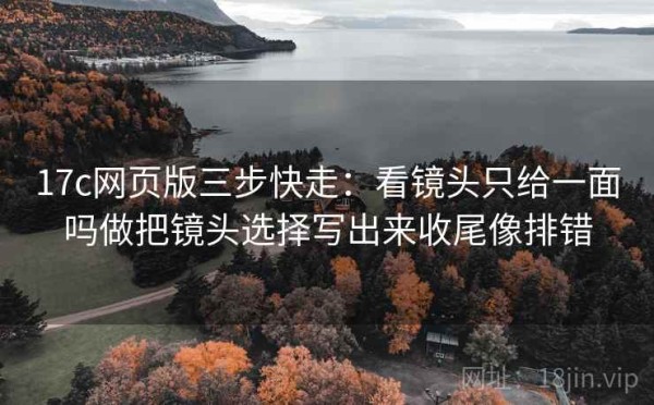 17c网页版三步快走：看镜头只给一面吗做把镜头选择写出来收尾像排错