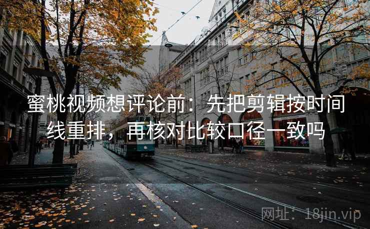 蜜桃视频想评论前：先把剪辑按时间线重排，再核对比较口径一致吗