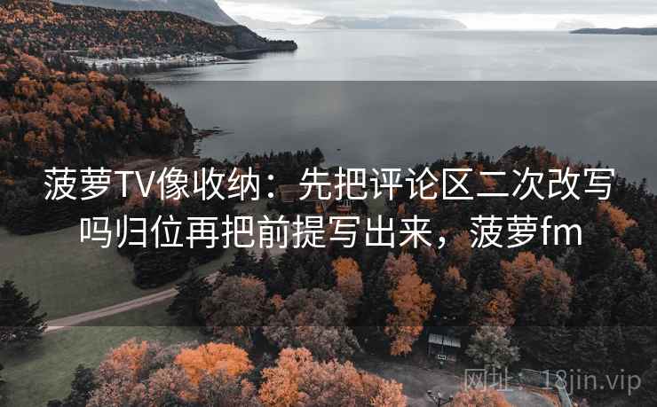 菠萝TV像收纳：先把评论区二次改写吗归位再把前提写出来，菠萝fm